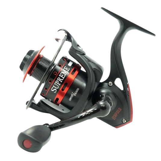 CARRETE SUPREME 2000 4+1BB NEGRO/ROJO