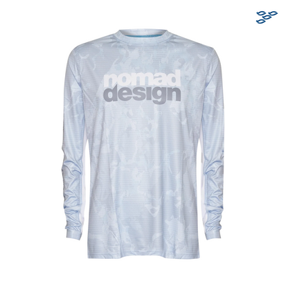 PLAYERA NOMAD M/L CAMO SPLICE BLUE  S