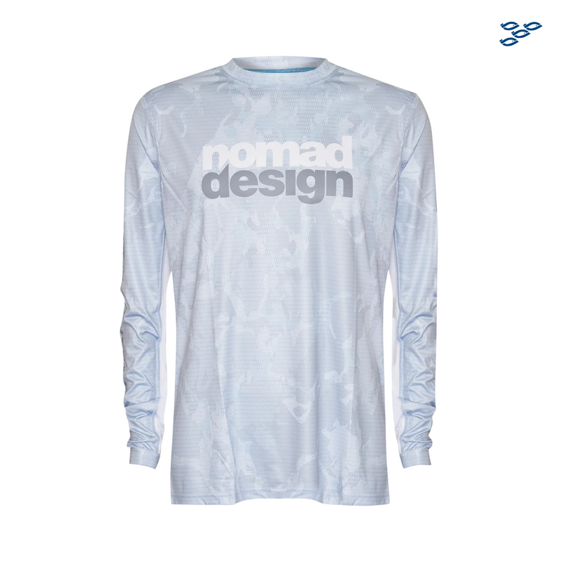 Cargue la imagen en el visor de la galería, PLAYERA NOMAD M/L CAMO SPLICE BLUE  S
