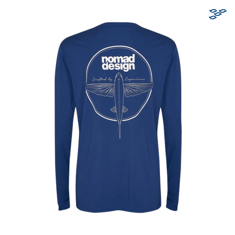 Cargue la imagen en el visor de la galería, PLAYERA NOMAD M/L P/CABALLERO TEC FISHING FLYER MARINE  M
