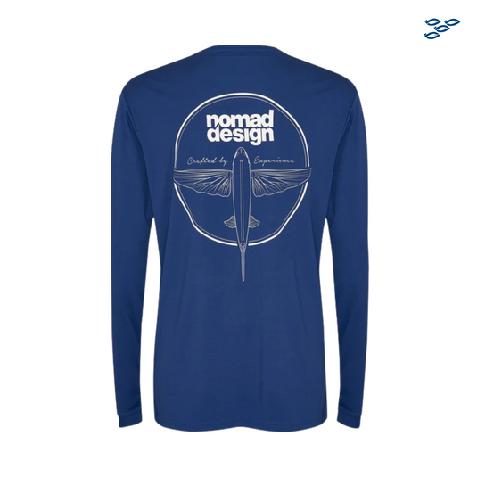 PLAYERA NOMAD M/L P/CABALLERO TEC FISHING FLYER MARINE  M
