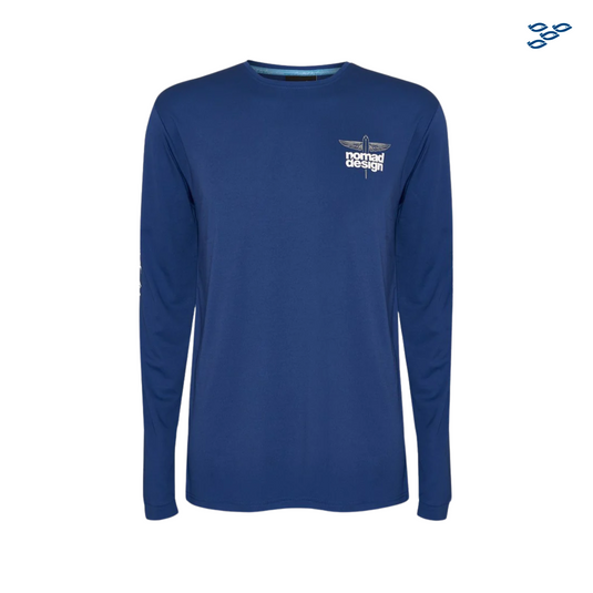PLAYERA NOMAD M/L P/CABALLERO TEC FISHING FLYER MARINE  L