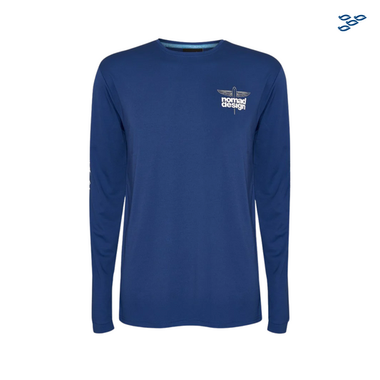 PLAYERA NOMAD M/L P/CABALLERO TEC FISHING FLYER MARINE  M