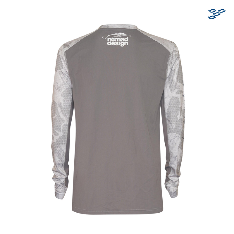 Cargue la imagen en el visor de la galería, PLAYERA NOMAD M/L CAMO SPLICE GREY  S
