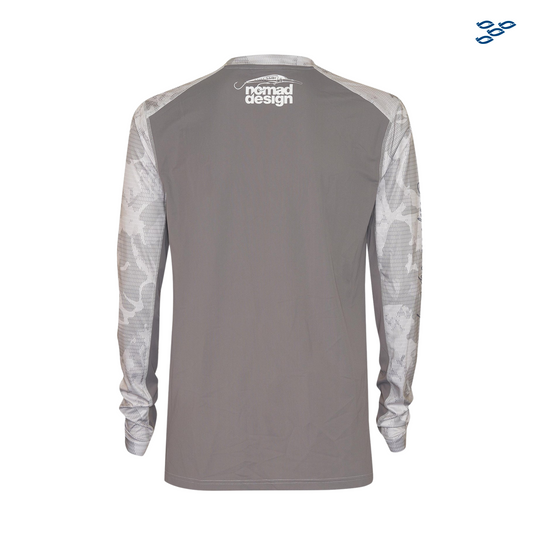 PLAYERA NOMAD M/L CAMO SPLICE GREY  S