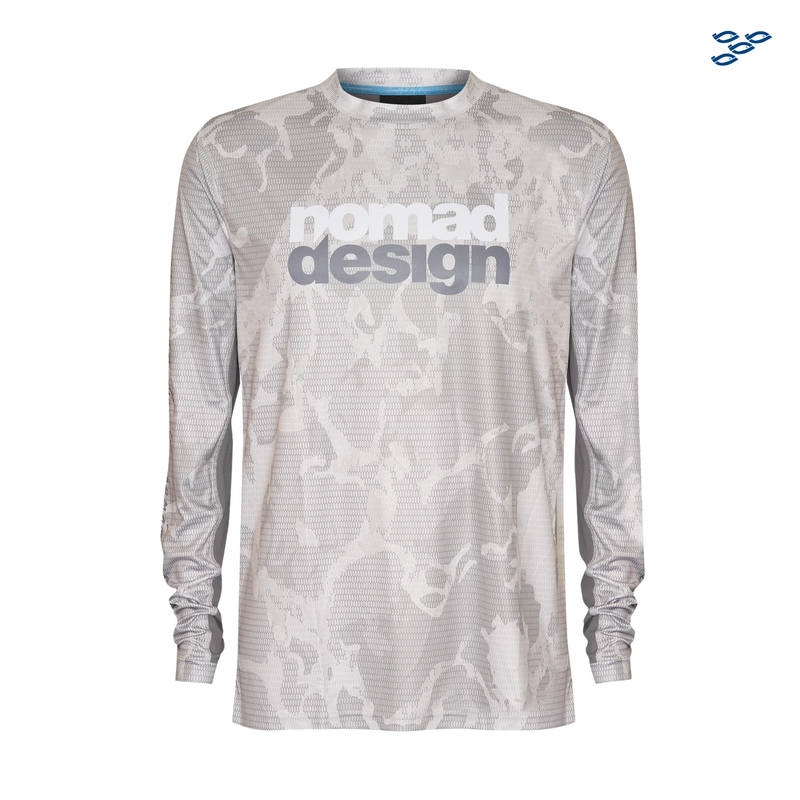 Cargue la imagen en el visor de la galería, PLAYERA NOMAD M/L CAMO SPLICE GREY  M
